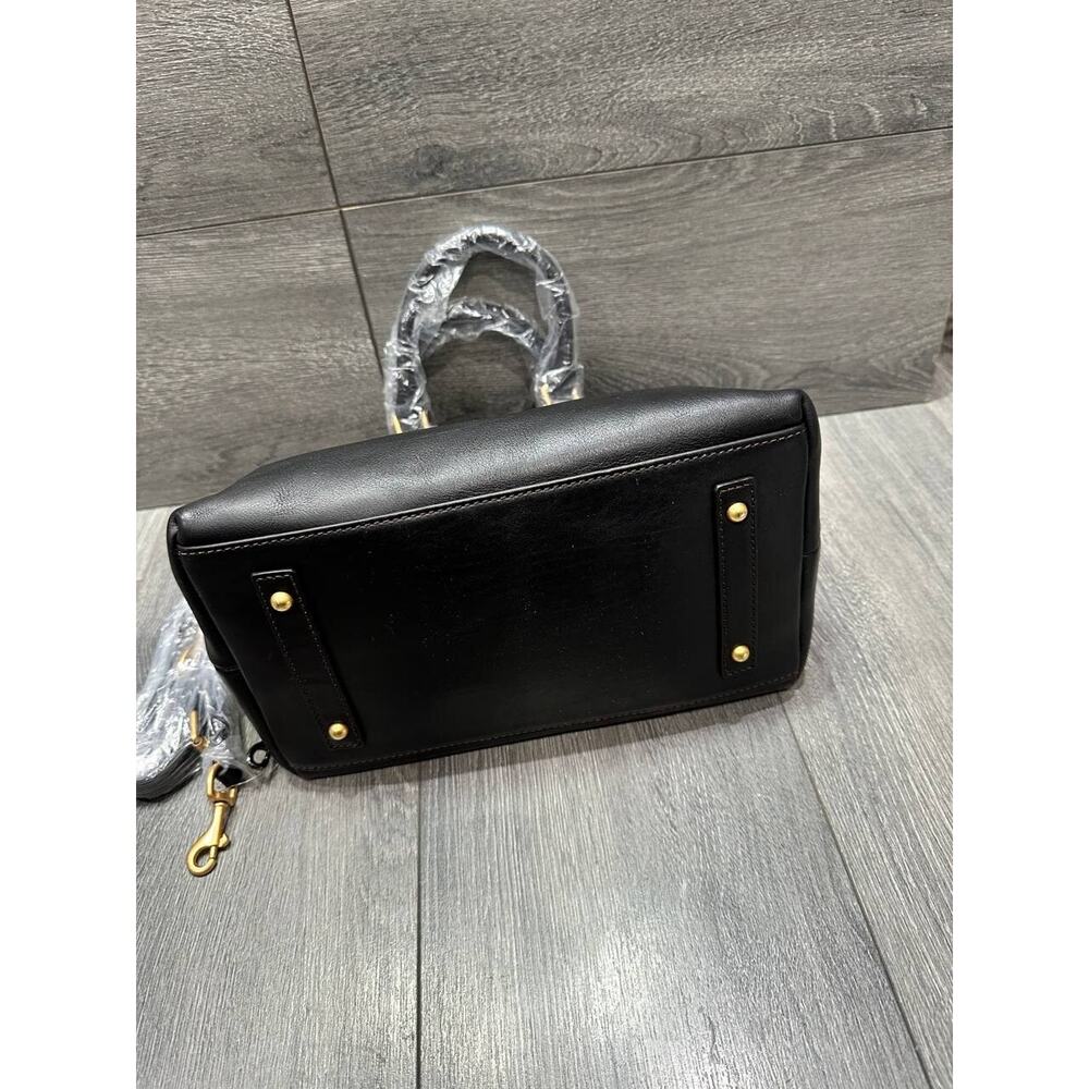 Dooney & Bourke Florentine Leather Satchel Black/Black bag A641294 - Picture 7 of 13